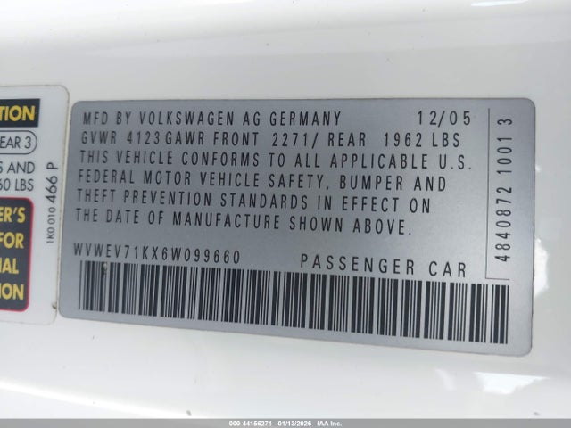 2006 VOLKSWAGEN GTI WVWEV71KX6W099660 Photo 8
