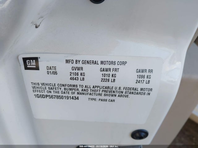 2005 CADILLAC CTS 1G6DP567850191434 Photo 8