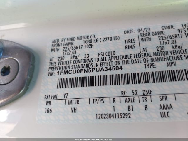 2023 FORD ESCAPE 1FMCU0FN5PUA34504 Photo 8