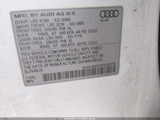 2015 AUDI Q7 WA1CGBFE1FD032376 Photo 8
