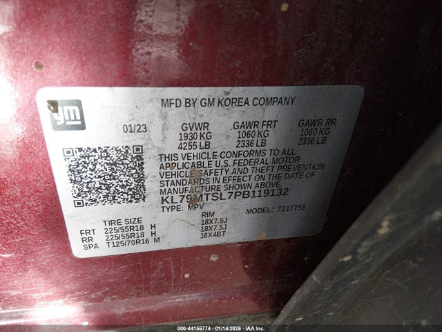 Продажа на аукционе авто 2023 Chevrolet Trailblazer Fwd Rs, vin: KL79MTSL7PB119132, номер лота: 44156774