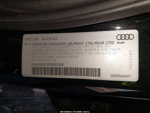 2015 AUDI A6 WAUHGAFC0FN022059 Photo 8
