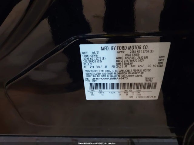 Ford EDGE ST 2021 2FMPK4AP2MBA46473 Image 9