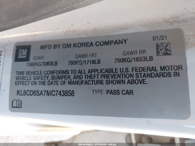2021 CHEVROLET SPARK KL8CD6SA7MC743858 Photo 8