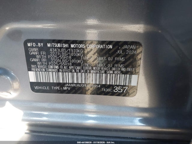 2024 MITSUBISHI OUTLANDER SPORT JA4ARUAU0RU018954 Photo 8