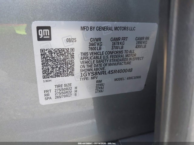 2025 CADILLAC ESCALADE ESV 1GYS8NRL4SR400048 Photo 8