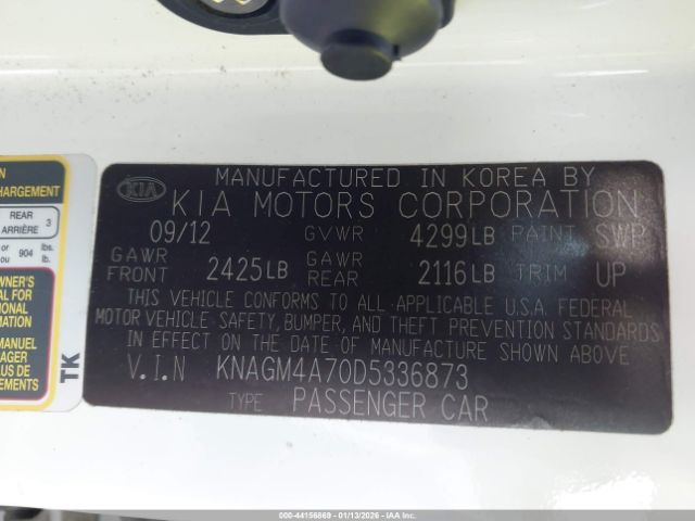 2013 KIA OPTIMA KNAGM4A70D5336873 Photo 8