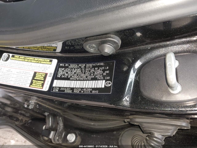 44156892 :رقم المزاد ، 58ADZ1B14NU124702 vin ، 2022 Lexus Es 350 مزاد بيع