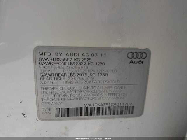 2012 AUDI Q5 WA1DKAFP1CA011782 Photo 8