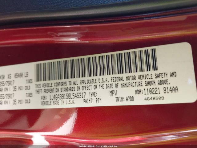 2008 JEEP WRANGLER 1J4GA39158L545317 Photo 8