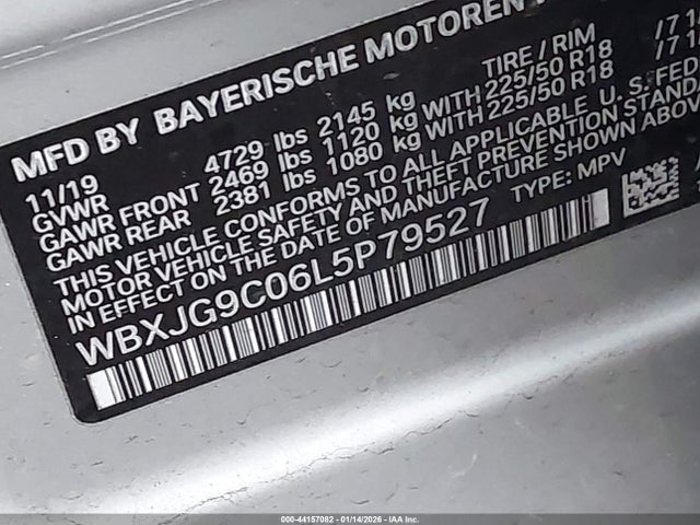 Aukcja sprzedaży 2020 Bmw X1 Xdrive28i, vin: WBXJG9C06L5P79527, numer aukcji: 44157082