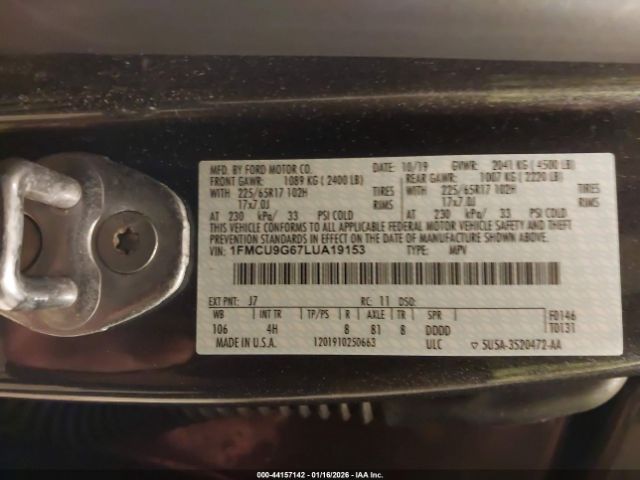 2020 FORD ESCAPE 1FMCU9G67LUA19153 Photo 8