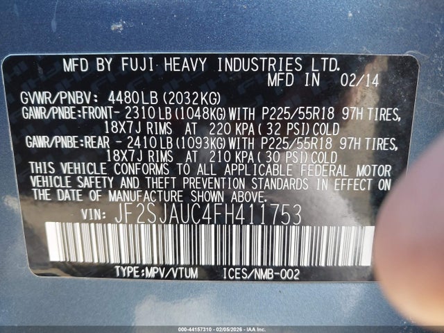 Subaru Forester 2.5i Touring 2015 JF2SJAUC4FH411753 Image 9