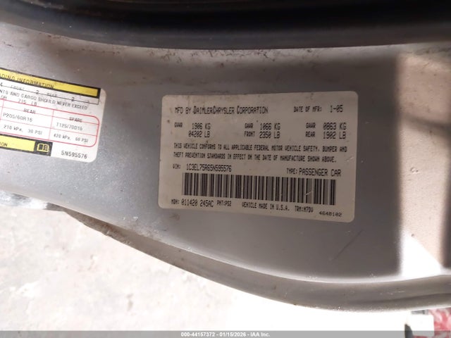 Продаж на аукціоні авто 2005 Chrysler Sebring Gtc, vin: 1C3EL75R65N595576, номер лоту: 44157372