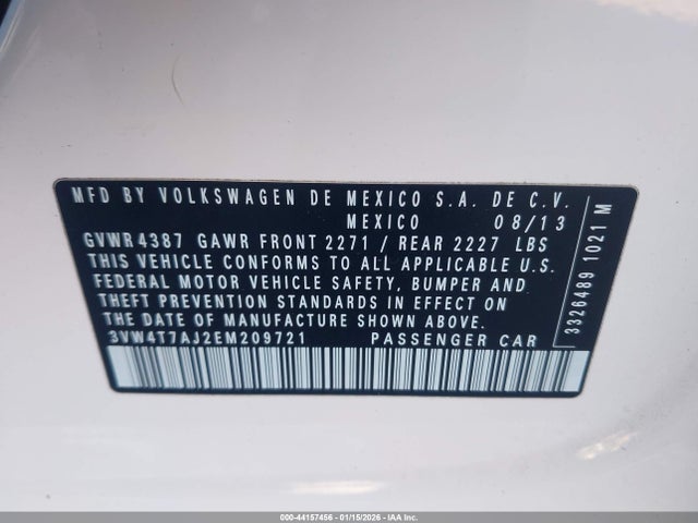 3VW4T7AJ2EM209721 Volkswagen Jetta Gli Autobahn