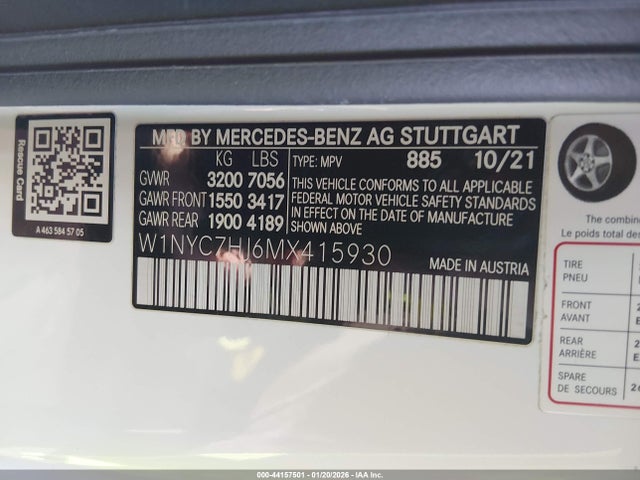 W1NYC7HJ6MX415930 Mercedes-Benz Amg G 63 4matic