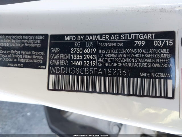2015 MERCEDES-BENZ S 550 WDDUG8CB5FA182361 Photo 8