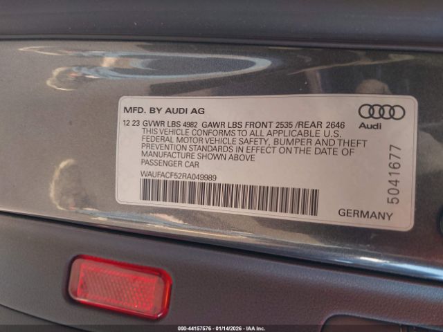 2024 AUDI A5 SPORTBACK WAUFACF52RA049989 Photo 8