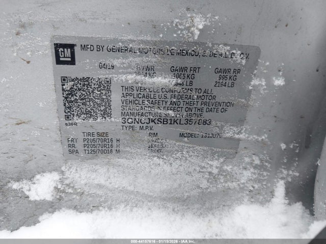 2019 CHEVROLET TRAX 3GNCJKSB1KL357883 Photo 8