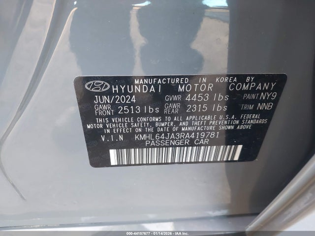 Hyundai SONATA SEL 2024 KMHL64JA3RA419781 Image 9
