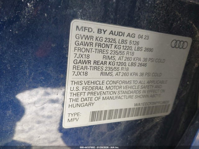 2023 AUDI Q3 WA1EECF39P1128620 Photo 8