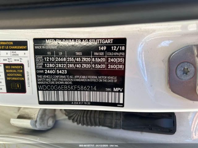 2019 MERCEDES-BENZ GLC WDC0G6EB5KF586214 Photo 8