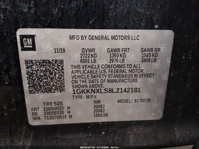 Продажа на аукционе авто 2020 Gmc Acadia Awd Denali, vin: 1GKKNXLS8LZ142181, номер лота: 44157748