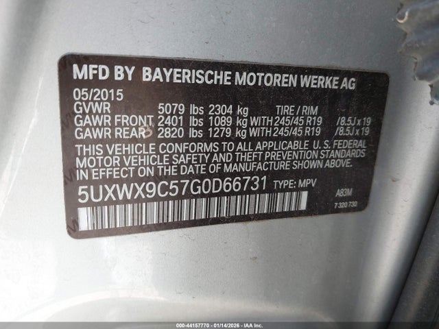 5UXWX9C57G0D66731 BMW X3 Xdrive28i