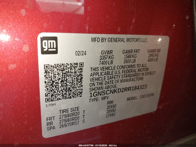 Chevrolet Tahoe 2wd Lt 2024 1GNSCNKD2RR184323 Image 9