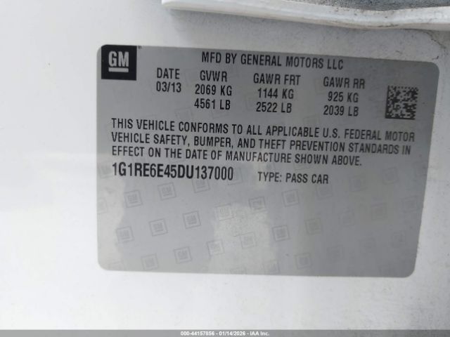 2013 CHEVROLET VOLT 1G1RE6E45DU137000 Photo 8