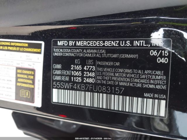 2015 MERCEDES-BENZ C 300 55SWF4KB7FU083157 Photo 8