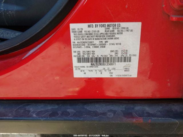 2020 FORD ECOSPORT MAJ3S2KE0LC350071 Photo 8