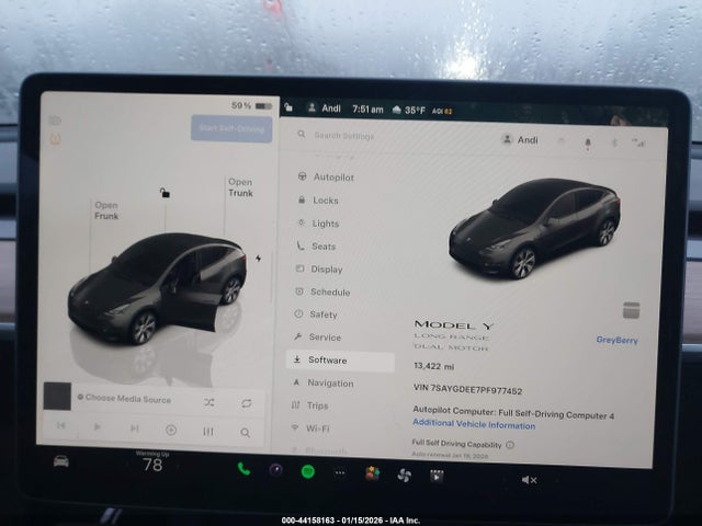 7SAYGDEE7PF977452 Tesla Model Y Awd/long Range Dual Motor All-wheel Drive