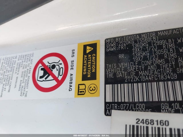 Aukcja sprzedaży 2015 Lexus Rx 350, vin: 2T2ZK1BA4FC183409, numer aukcji: 44158237