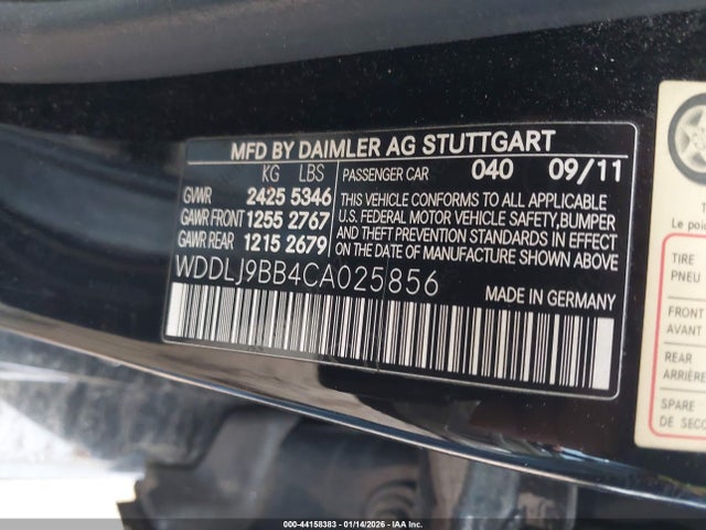 2012 MERCEDES-BENZ CLS 550 WDDLJ9BB4CA025856 Photo 8