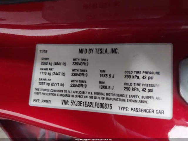 2020 TESLA MODEL 3 5YJ3E1EA2LF590875 Photo 8