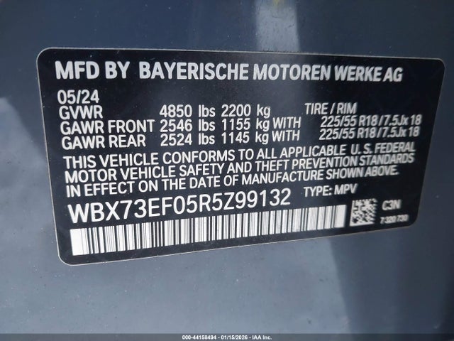 Продаж на аукціоні авто 2024 Bmw X1 Xdrive28i, vin: WBX73EF05R5Z99132, номер лоту: 44158494
