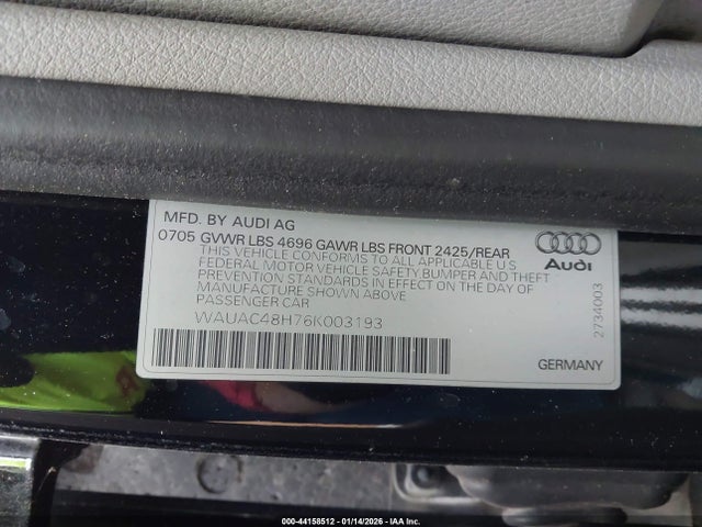 2006 AUDI A4 WAUAC48H76K003193 Photo 8