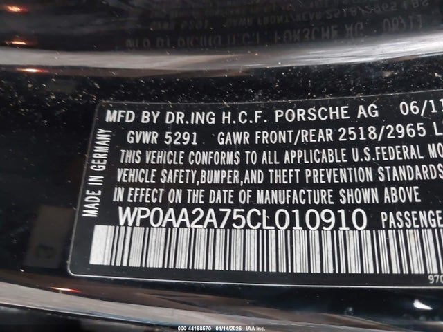2012 PORSCHE PANAMERA WP0AA2A75CL010910 Photo 8