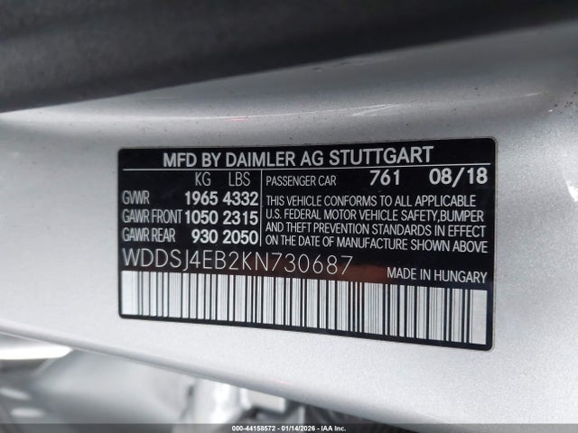 Mercedes-Benz CLA 250 2019 WDDSJ4EB2KN730687 Image 9