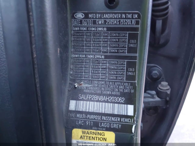 2010 LAND ROVER LR2 SALFP2BN8AH203062 Photo 8