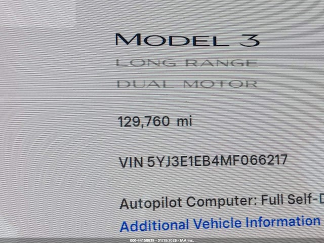 2021 TESLA MODEL 3 5YJ3E1EB4MF066217 Photo 6
