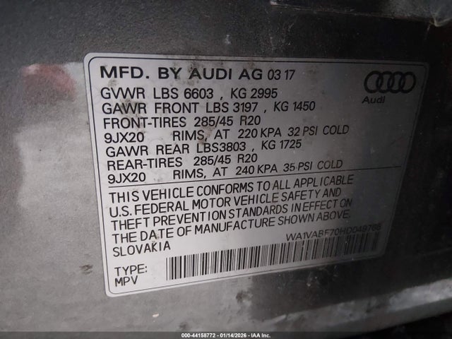 2017 AUDI Q7 WA1VABF70HD049765 Photo 8