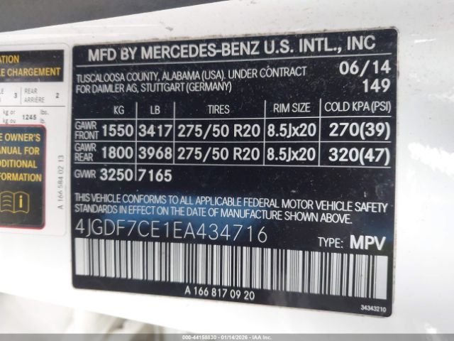 2014 MERCEDES-BENZ GL 450 4JGDF7CE1EA434716 Photo 8