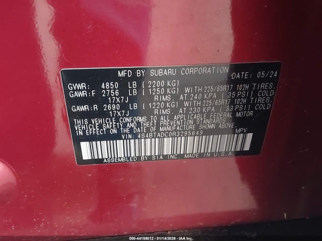 4S4BTADC0R3295649 Subaru Outback Premium