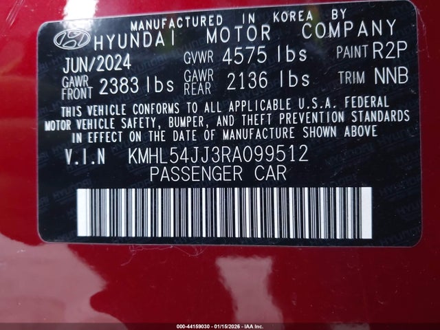 KMHL54JJ3RA099512 Hyundai Sonata Hybrid Limited