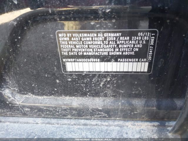 2013 VOLKSWAGEN CC WVWRP7AN0DE509858 Photo 8