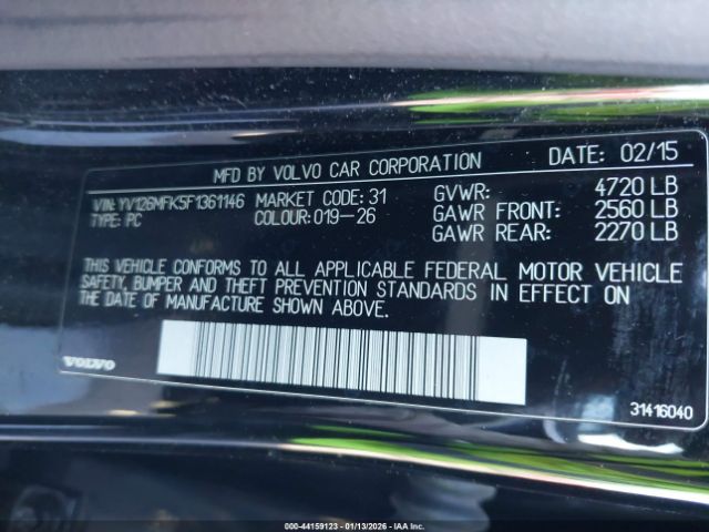 2015 VOLVO S60 YV126MFK5F1361146 Photo 8