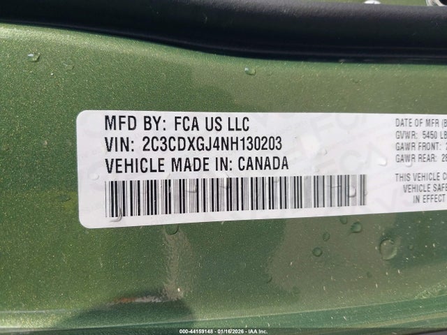 2C3CDXGJ4NH130203 Dodge Charger Scat Pack