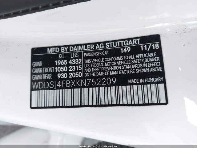 Mercedes-Benz CLA 250 2019 WDDSJ4EBXKN752209 Image 9